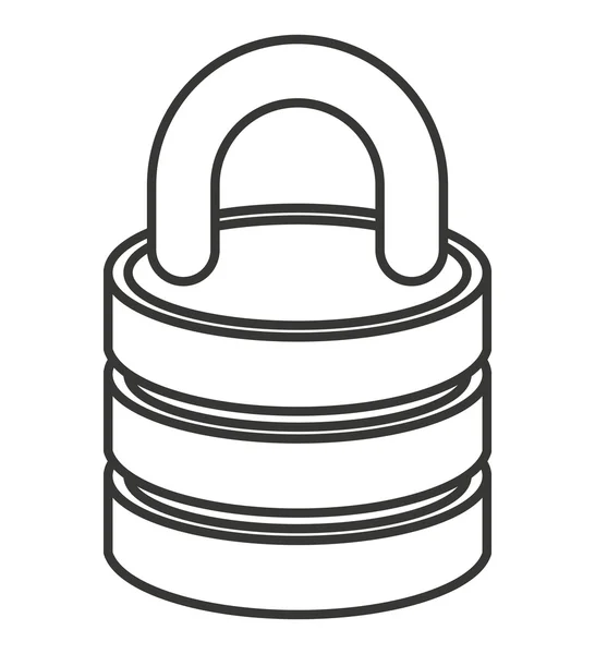 Safe secure padlock security isolated icon — Stock Vector