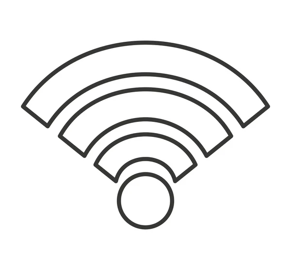 Wifi ondes signal icône — Image vectorielle