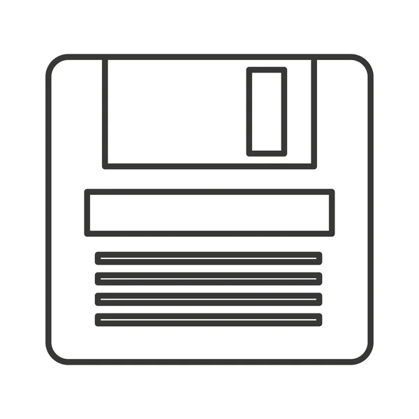 Disquete de almacenamiento de datos icono aislado — Archivo Imágenes Vectoriales