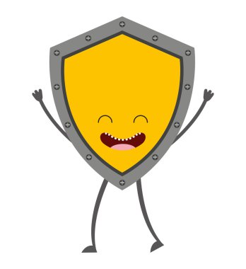 kalkan koruma izole simgesi