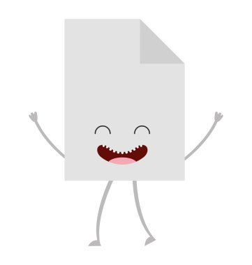 Belge kağıt dosya izole simgesi