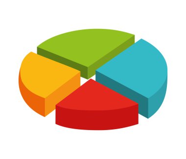 pasta istatistikleri grafik izole simge