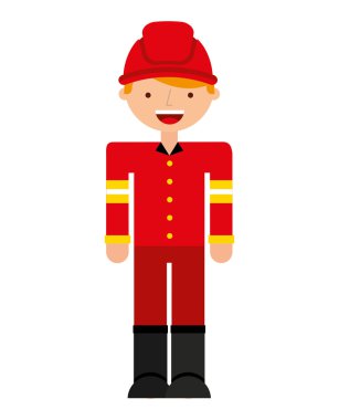 itfaiyeci karakter izole simgesi