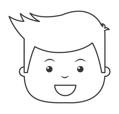 genç adam izole simgesi