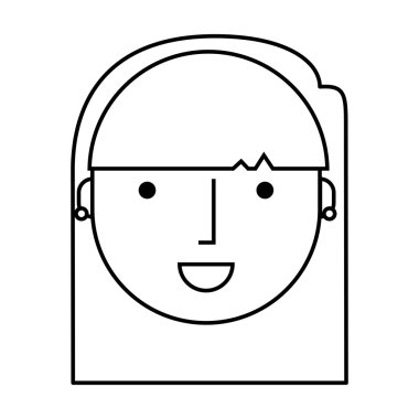 genç kadın izole simgesi