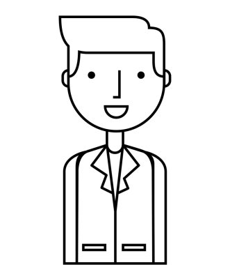 genç adam izole simgesi