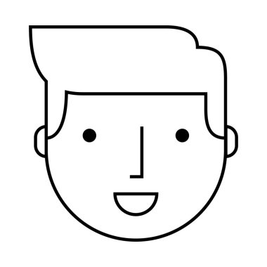 genç adam izole simgesi