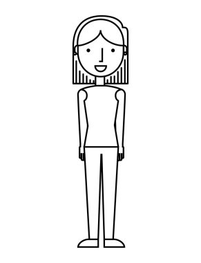 genç kadın izole simgesi