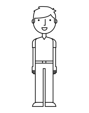 genç adam izole simgesi