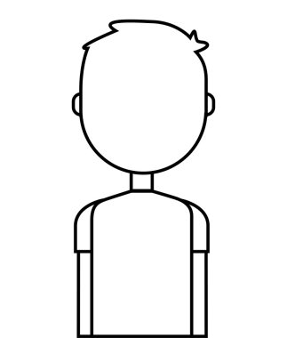 genç adam izole simgesi