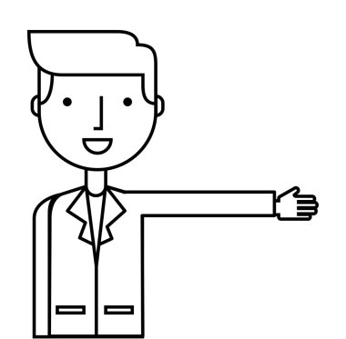 genç adam izole simgesi