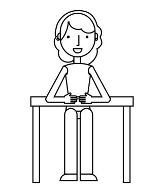 genç kadın izole simgesi