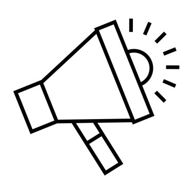 megafon ses siluet simge