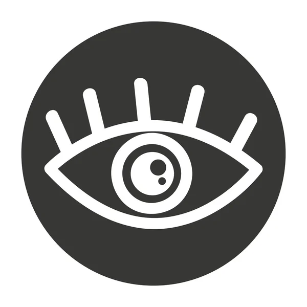 Oeil humain isolé icône — Image vectorielle