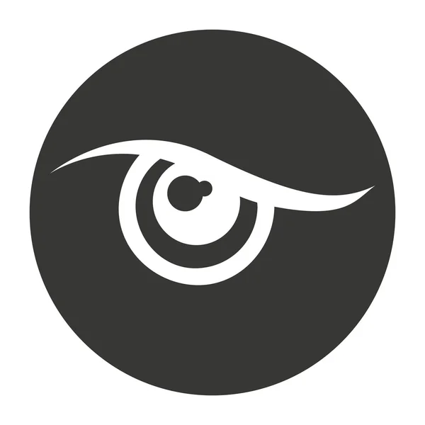 Ikona na białym tle oko — Wektor stockowy