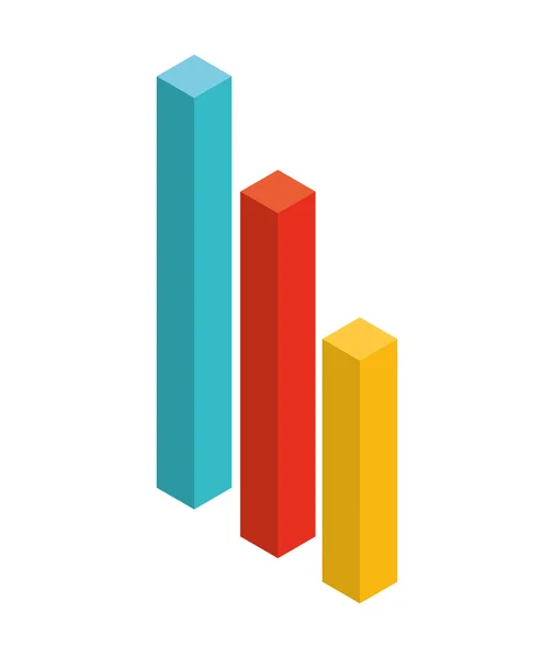 Statistiche barre icona isolata — Vettoriale Stock