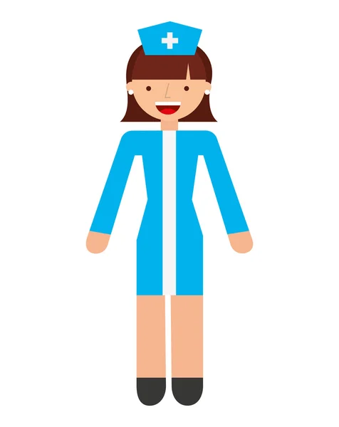 Nurse character isolated icon — Stock Vector