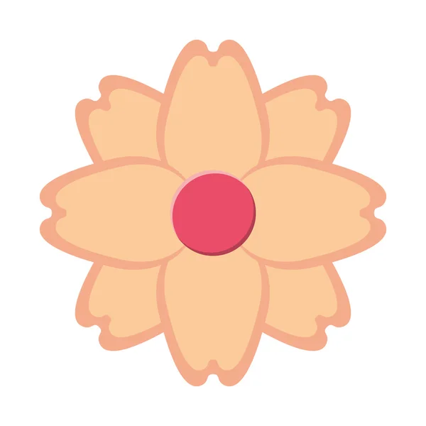Flower floral nature icon — Stock Vector