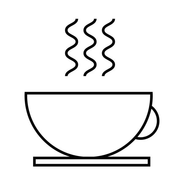 Tazza di caffè icona isolata — Vettoriale Stock