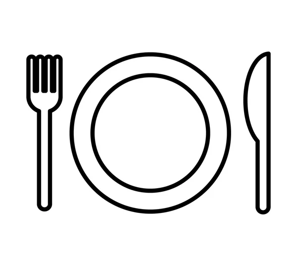 餐具工具孤立的图标 — 图库矢量图片
