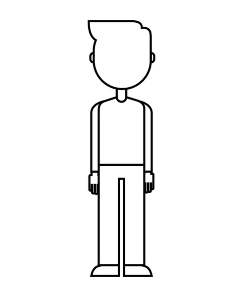 年轻男人孤立的图标 — 图库矢量图片
