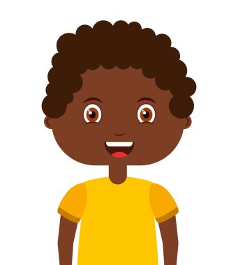 şirin küçük çocuk izole edilmiş ikon