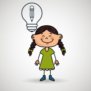 Kız fikir vites simgesi