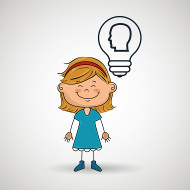 Kız fikir vites simgesi