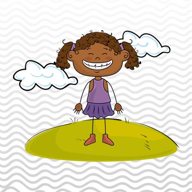 Çocuk bulut çayır simgesi