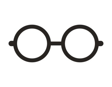 gözlük inek izole simgesi