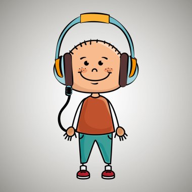 Çocuk kulaklık müzik simgesi