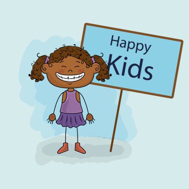 kız çocuklar mutlu poster