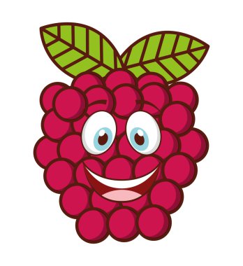 meyve karakter yüz izole simgesi