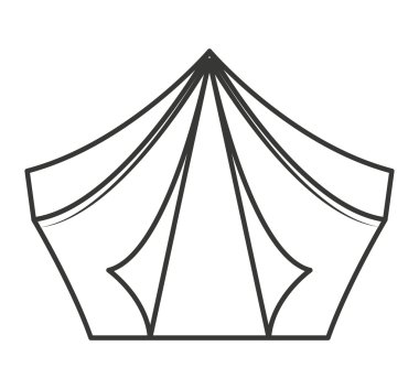 kamp çadır izole simgesi