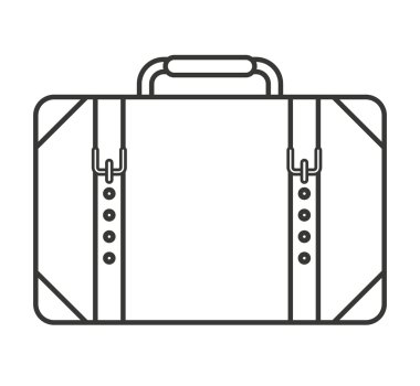 bavul seyahat izole simgesi