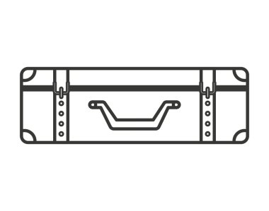 bavul seyahat izole simgesi