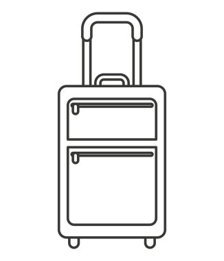 bavul seyahat izole simgesi