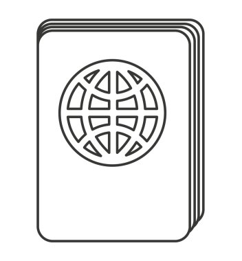 pasaport belge izole simgesi