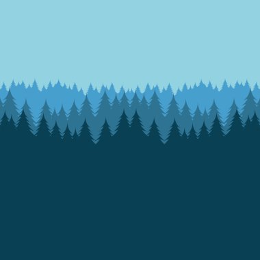 Orman manzara resim izole simgesi