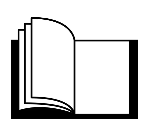Buch Text Schule Ikone — Stockvektor