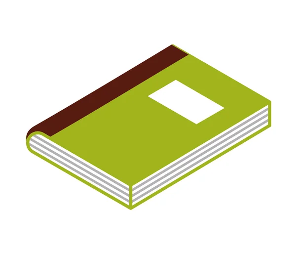 Book text school icon — Stock Vector