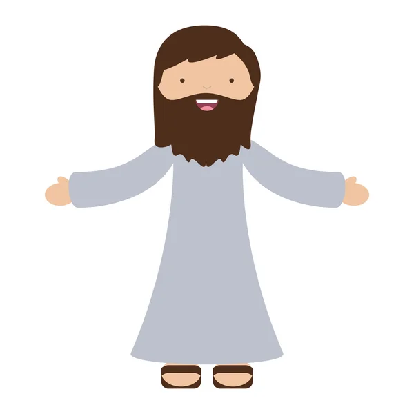 Jesuschrist caracter izolat icoană — Vector de stoc