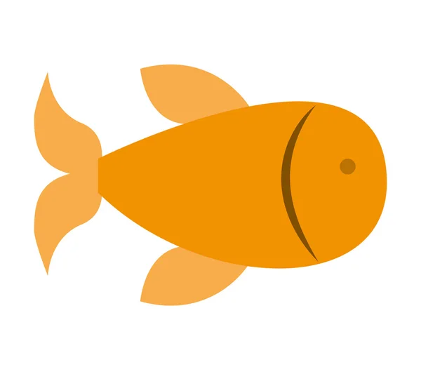 Rybí zvířat izolované ikona — Stockový vektor