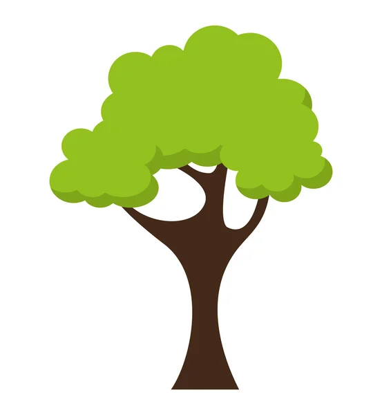 Árvore paisagem campo isolado ícone — Vetor de Stock