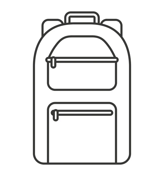 Tas camping geïsoleerde pictogram — Stockvector