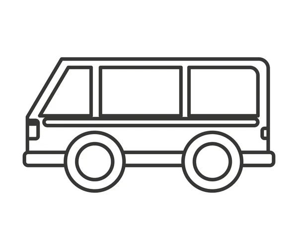 Trasporto con autobus icona isolata — Vettoriale Stock