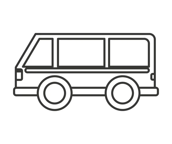 Bus vehicle transport isolated icon — Stock Vector