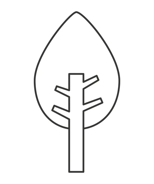 Liggande fält isolerade trädikon — Stock vektor