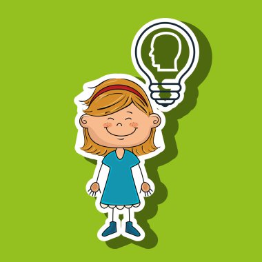 Kız fikir vites simgesi