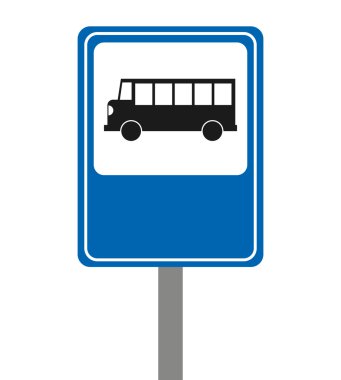 otobüs durağı sinyali izole simgesi